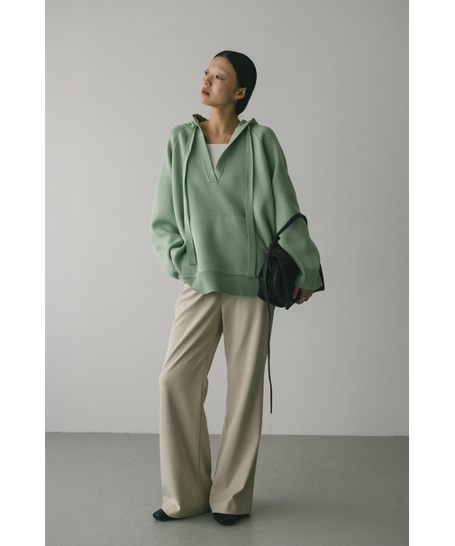 ルーズニットフーディー