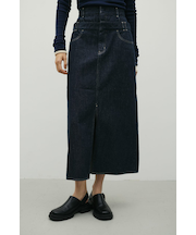 ダブルウエストデニムスカート