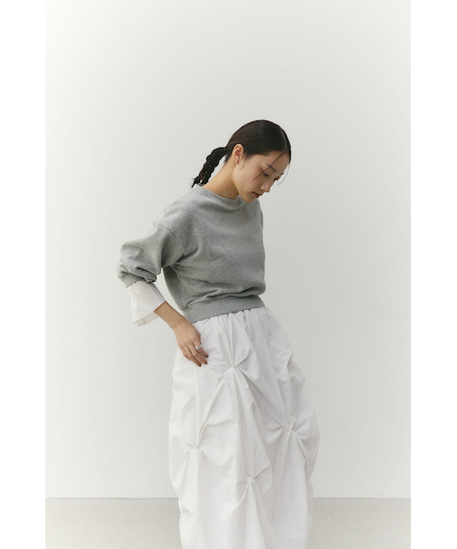 フリルカフスウェットトップ