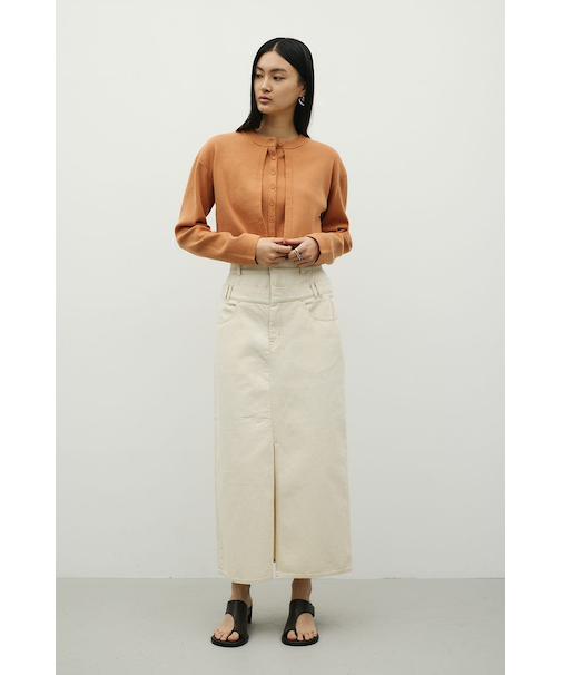 レイヤードニットカーデ