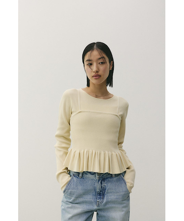 2ピースペプラムドライニット