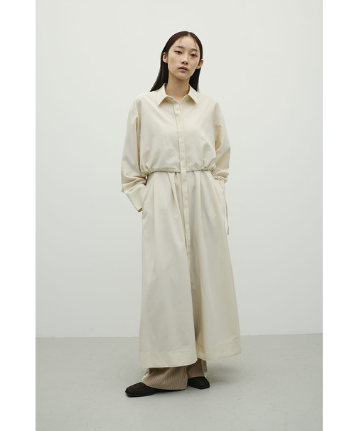 ヨークレイヤードシャツワンピース