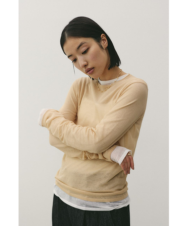 シアースキンニットトップ