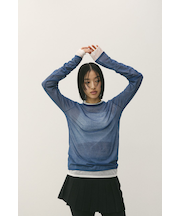 シアースキンニットトップ