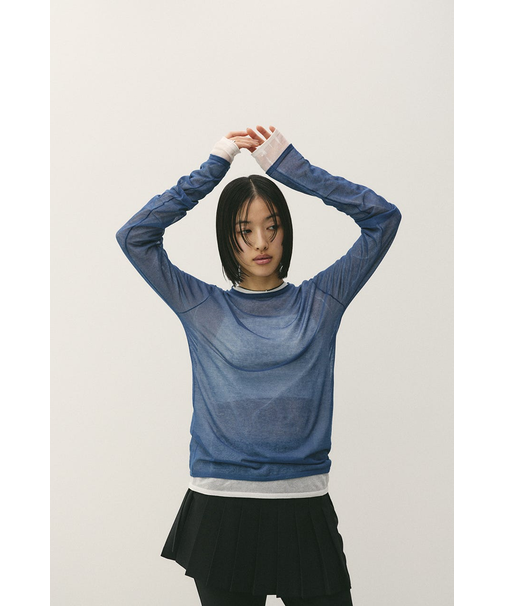 シアースキンニットトップ