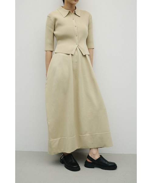 2ピースハーフスリーブポロニットワンピース｜スタイルミキサーの通販