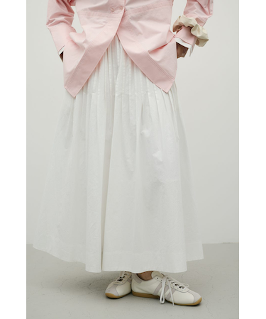 タックプリーツフレアスカート