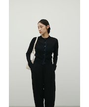 バイカラーニットカーデ