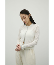 バイカラーニットカーデ