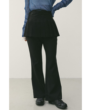 プリーツスカートレイヤードパンツ