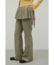 プリーツスカートレイヤードパンツ