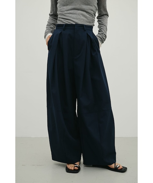 【NAVY】サテンラップ ワイドパンツ STYLEMIXER | サテンラップワイドパンツ (パンツ ) |SHEL'TTER WEBSTORE