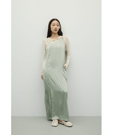 サテンストリングキャミワンピース