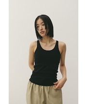 カップ付きリブタンクトップ