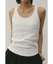 カップ付きリブタンクトップ