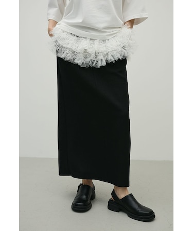 リネンライクストレートスカート