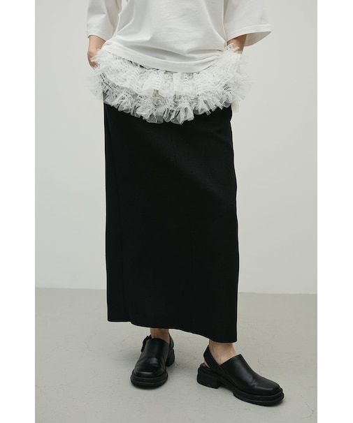 リネンライクストレートスカート