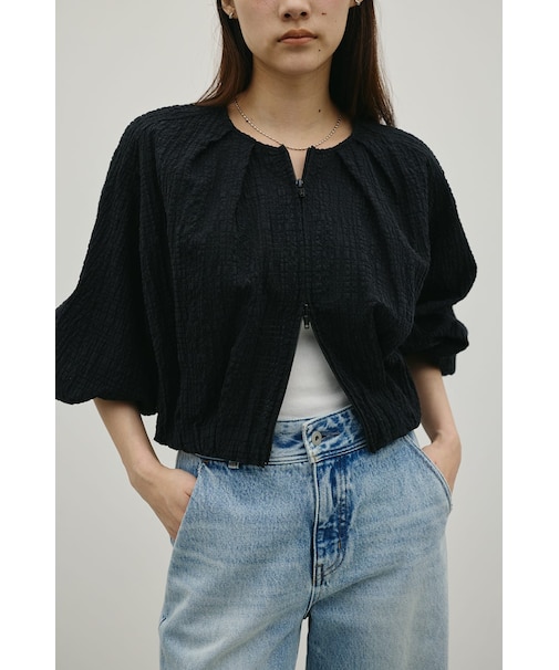 ボリュームスリーブレースブルゾン