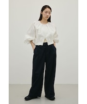 ボリュームスリーブレースブルゾン