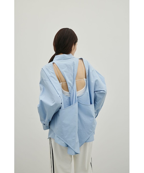 バックオープンデザインシャツ