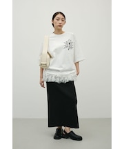 フロッキープリントフラワーT