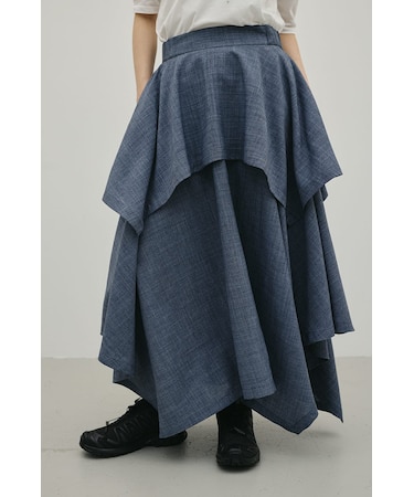 レイヤードフレアスカート