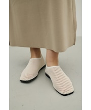 メッシュフラットパンプス