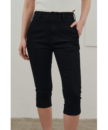 ストレッチデニムカプリパンツ