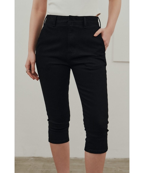 ストレッチデニムカプリパンツ