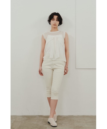 ストレッチデニムカプリパンツ