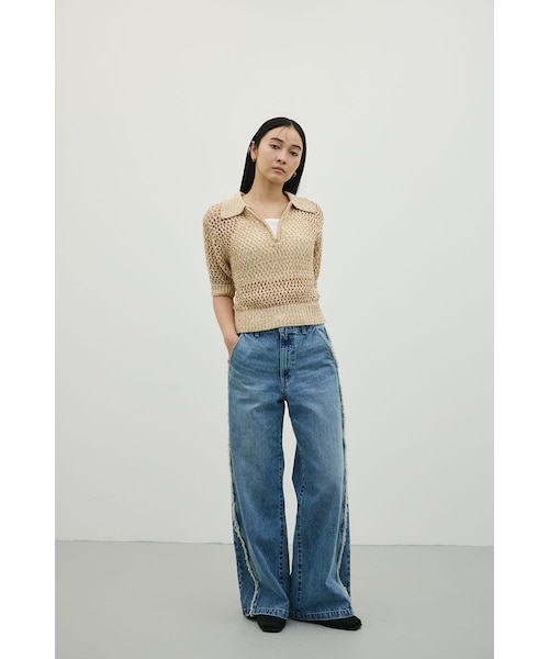 orimi ビジュー　ニットポロ orimi ビジュー ニットポロ orimi ビジュー ニットポロ 人気沸騰