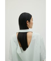 バックドレープオープンシャツ