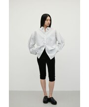ストライプワイドカフオーバーシャツ