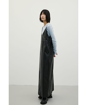 フェイクレザーキャミワンピース
