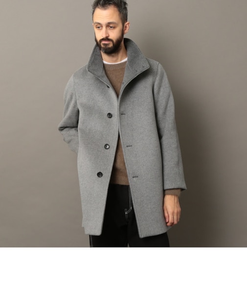 BY ダブルフェイス メルトン レイズドネック コート