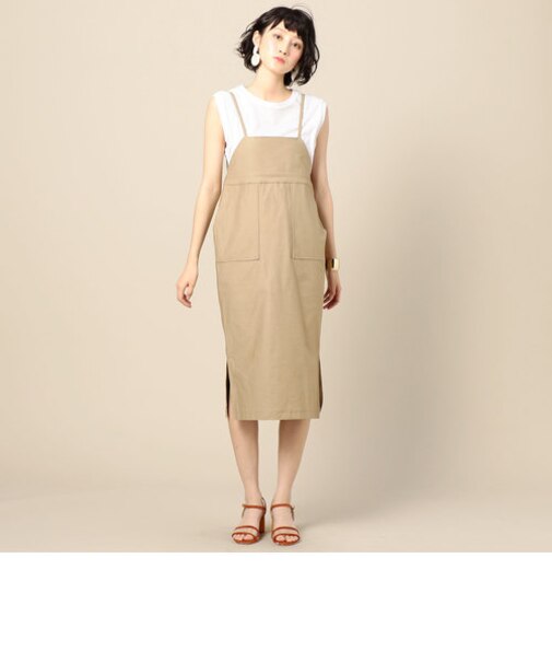 ＜BRISEMY＞バックサテンサロペットワンピース