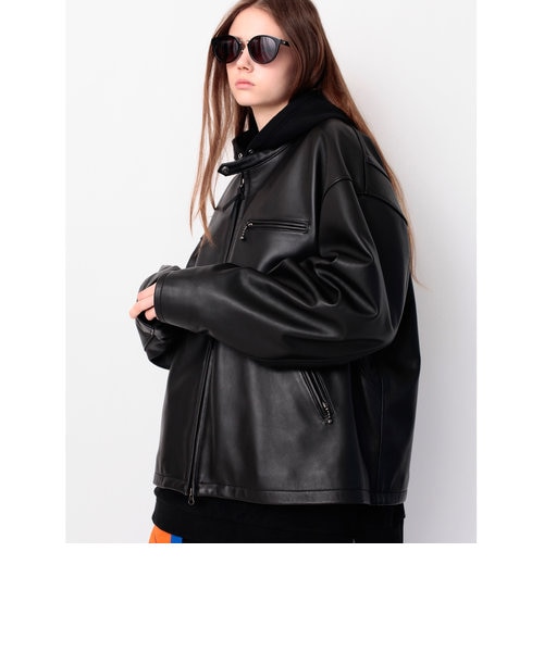 monkey time SHEEP OVER SIZED ライダースジャケット monkey time＞ SHEEP OVERSIZED W-RIDERS/ダブルライダース