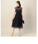 BY DRESS チュールレースフレンチスリーブドレス