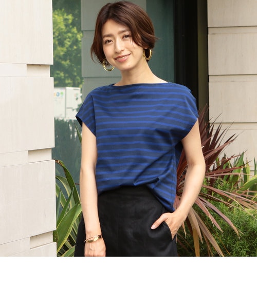【BEAUTY&YOUTH UNITED ARROWS】コットンボーダースリーブ コットン ボーダーワイドスリーブ プルオーバー