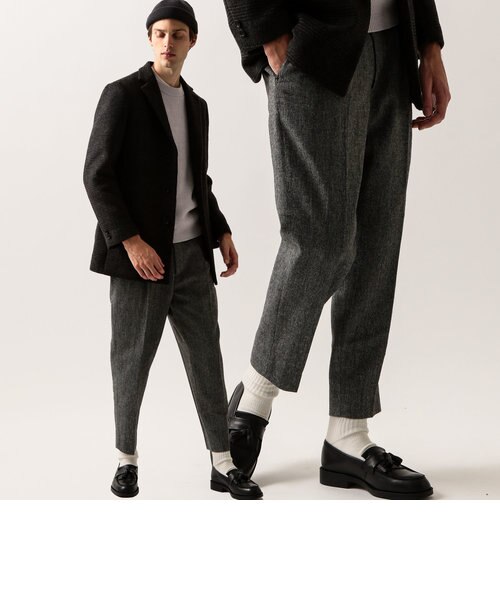 WEB限定】 by テックツイード 1P ワイド テーパードパンツ