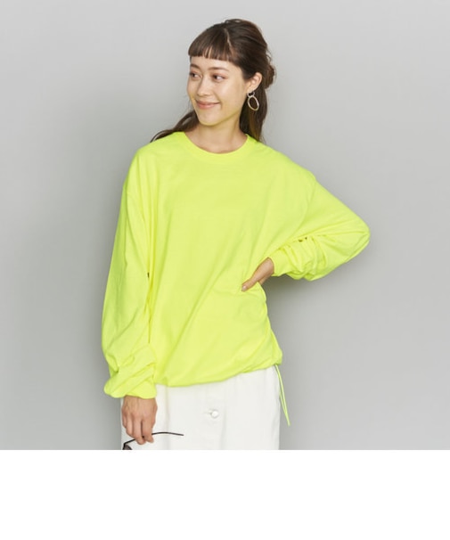 ＜VOTE MAKE NEW CLOTHES＞ドローコードロングスリーブTシャツ/イエロー