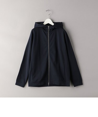 BY シアサッカー レイズドネック ジップ パーカー