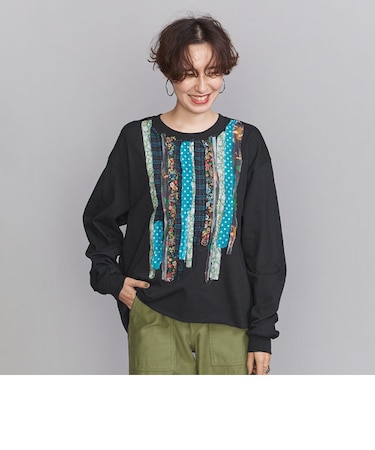 ＜dahl'ia＞リメイクロングスリーブ ブラックカットソー