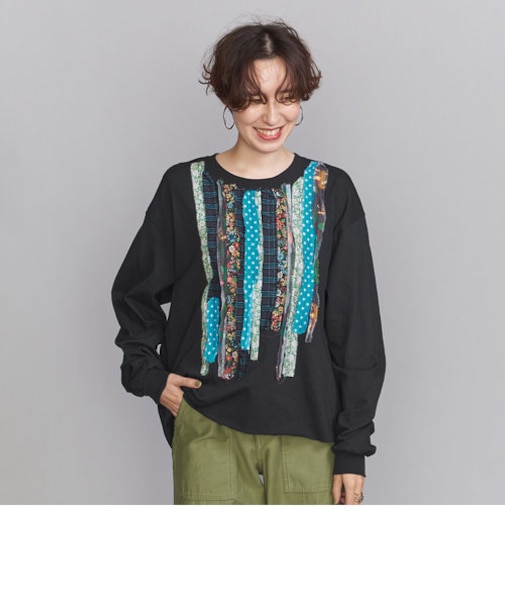 ＜dahl'ia＞リメイクロングスリーブ ブラックカットソー