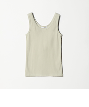 コットンブレンド テレコ タンクトップ
