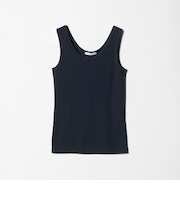 コットンブレンド テレコ タンクトップ