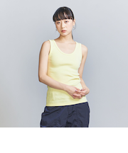 コットンブレンド テレコ タンクトップ