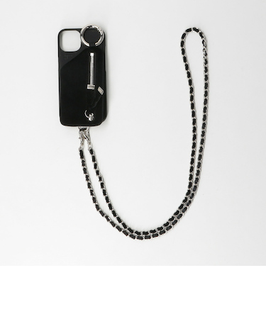 ＜ajew＞CADENAS ベルベット チェーン ストラップ iPhone14/16e共通対応ケース