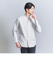 【WEB限定 WARDROBE SMART】コットン バンドカラー スキッパー シャツ
