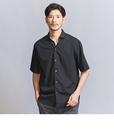 【WEB限定 WARDROBE SMART】クリアポプリン ワイドカラー スキッパーシャツ